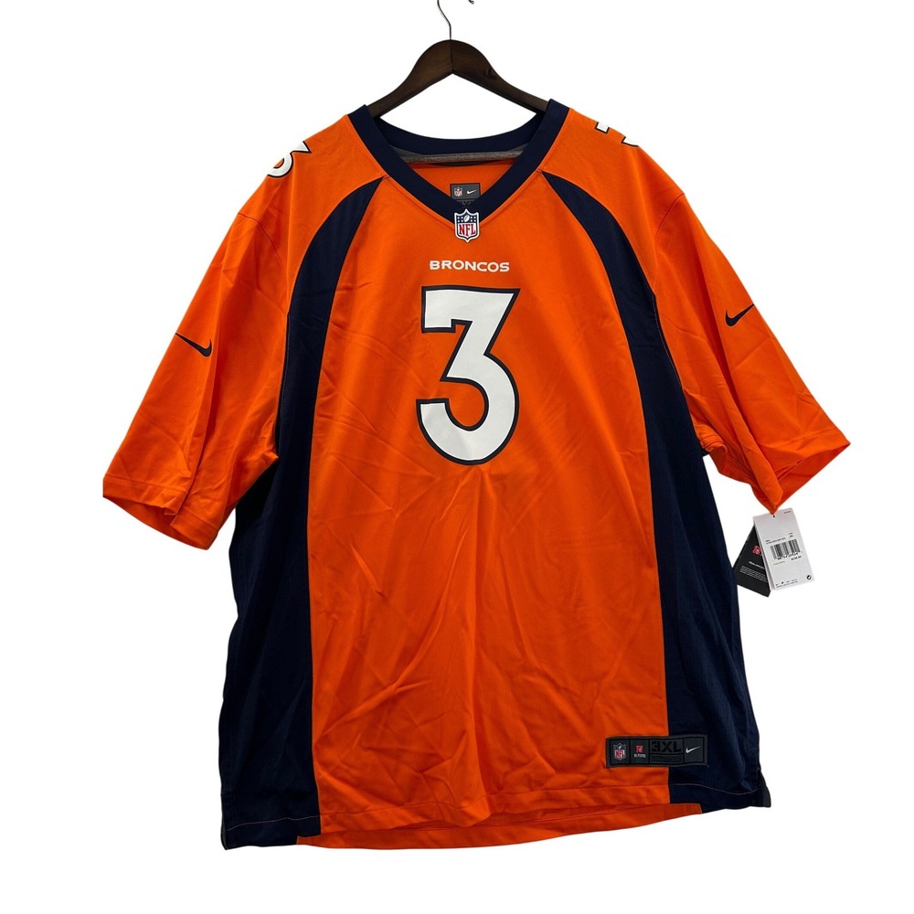 Nike Denver Broncos Russell Wilson Jersey Mens 3XL Orange NEW NFL